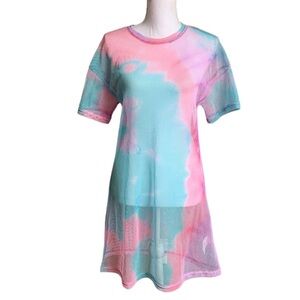 Make Me Chic Fishnet Tunic Cover Up Size Small